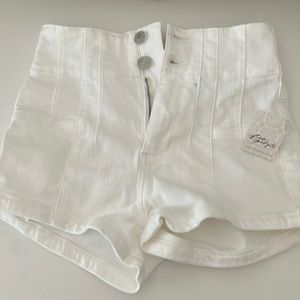 Free people white jean shorts
